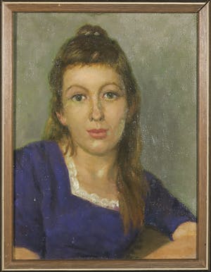 Niet of onleesbaar gesigneerd - Olieverf op doek, Portret kopen? Bied vanaf 1!