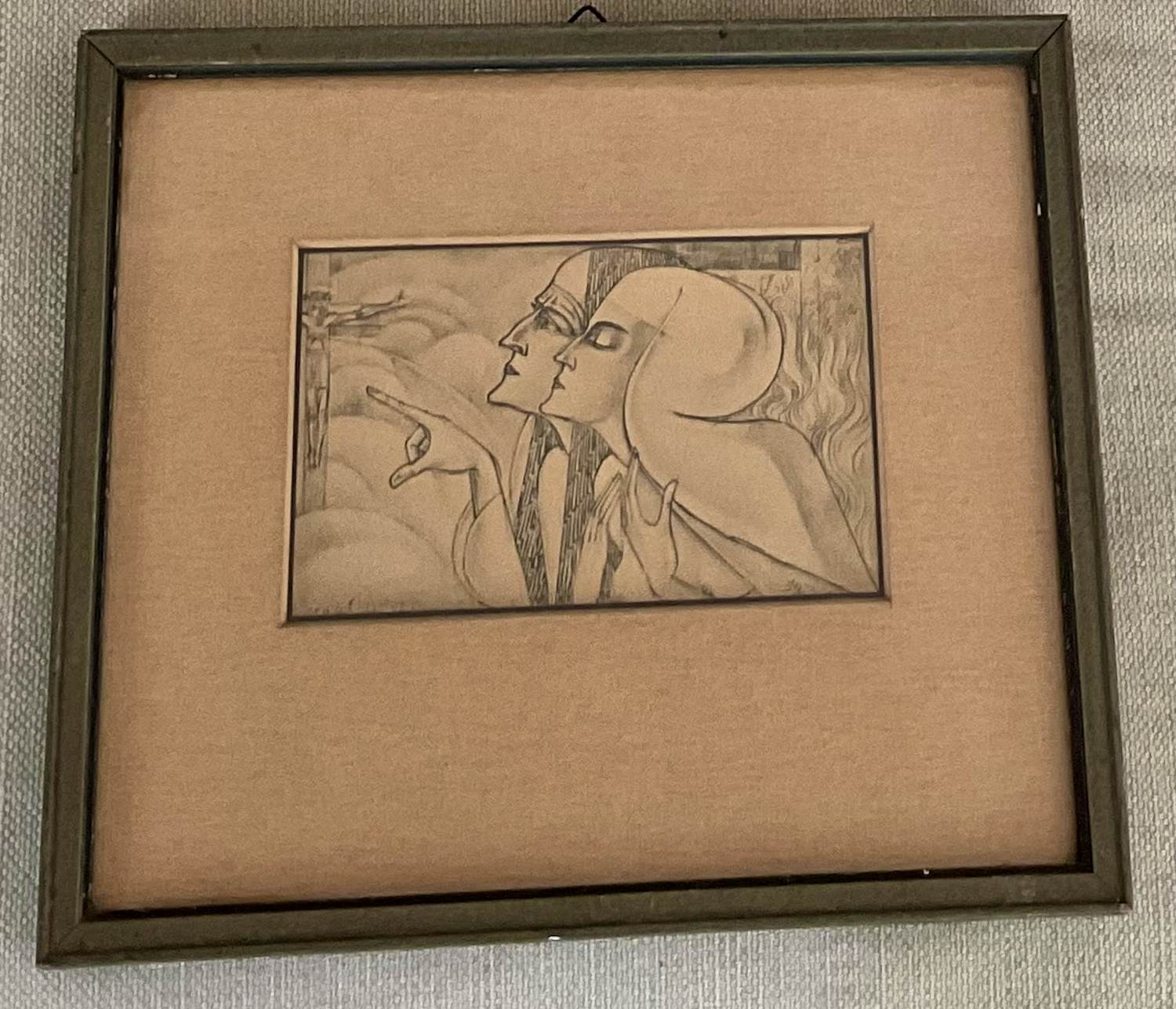 Jan Toorop - Alleen Christus kan ons redden, gesigneerd in druk, ingelijst kopen? Bied vanaf 50!
