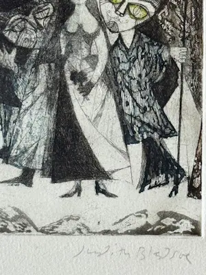 Judith Bledsoe - Aquatinte "Le bal masqué" kopen? Bied vanaf 50!