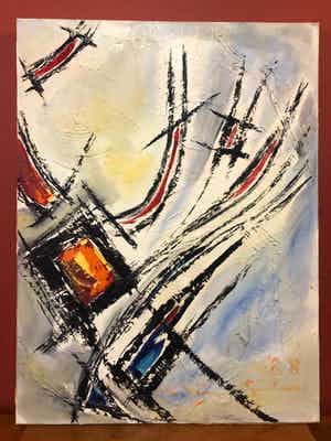 Gerard Bijnens - Abstract werk verkocht voor € 50!