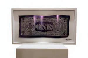 Karl Lagasse - Sculpture Alluminium et Bois *One dollar minimalist Purple* kaufen? Bieten Sie von 500!