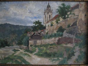 Froukje Wartena - Dorpsgezicht met Kerk en Landschap kopen? Bied vanaf 100!