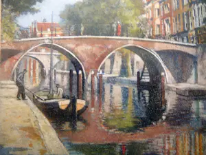 Hendrikus Roodenburg - Utrecht Dom en Oudegracht -ets circa 1935- kopen? Bied vanaf 75!