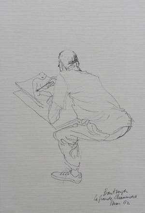 Cees Bantzinger - Pentekening op uitnodiging galerie Juffermans - 1982 kopen? Bied vanaf 10!