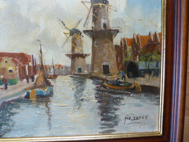 Adri Verveen - ( 1912 - 1988 ) - Dorp aan vaart met molens kopen? Bied vanaf 1!