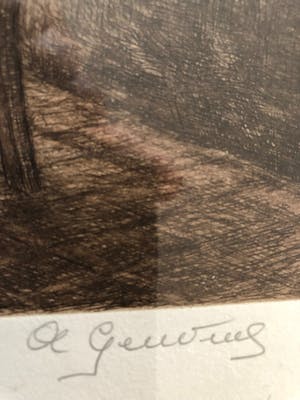 Albert Geudens - interieur - spinnende vrouw kopen? Bied vanaf 100!