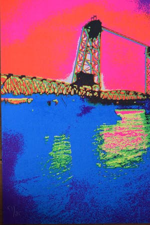 Henk van der Vet - De Hefbrug Rotterdam - 1987 kopen? Bied vanaf 60!