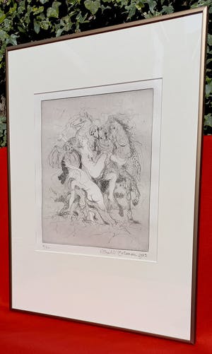 Ronald Tolman - Roof der Sabijnse maagden, aquatint ets (mooi ingelijst) kopen? Bied vanaf 100!