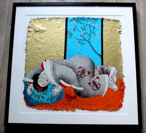 Ada Breedveld - ingelijste zeefdruk: Femmes Japponais verkocht voor € 100!