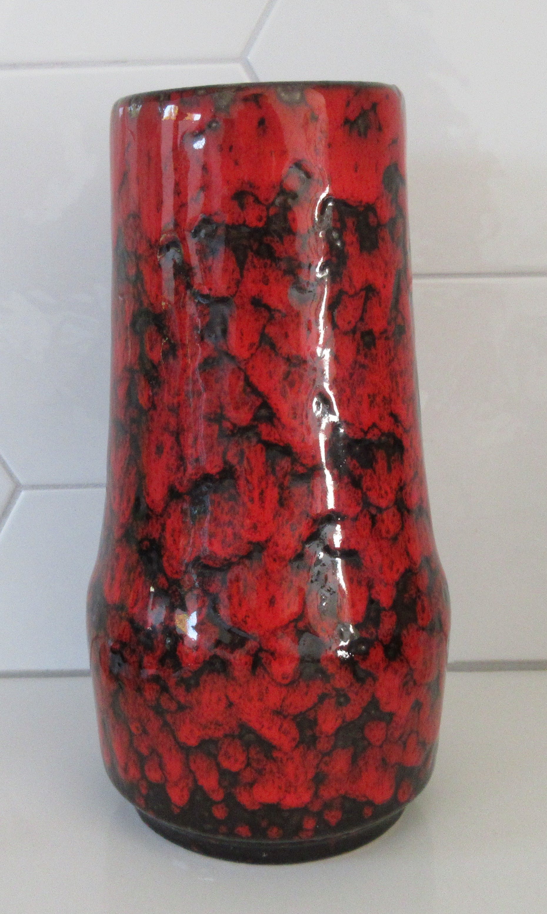 Scheurich Keramik - Rood gevlamde Fat lava vaas model 529-25 kopen? Bied vanaf 1!