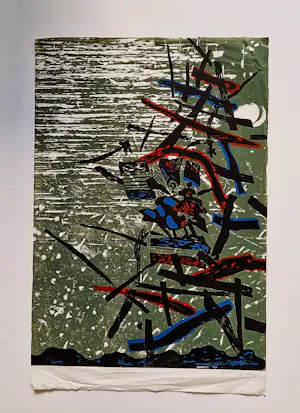 Jef Diederen - vrij zeldzame, in 1977 in een zeer bep. oplage (50) gemaakte linosnede - gesig. kopen? Bied vanaf 64!