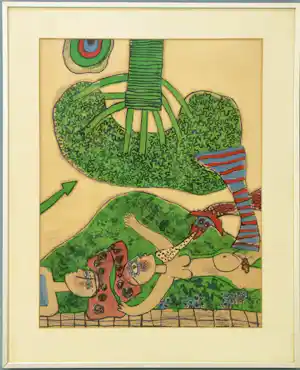 AcheterCorneille - 1971 - "L'arbre" (De boom). Prachtige oude litho? Enchérissez de 495!