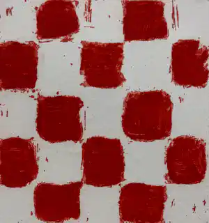JCJ VANDERHEYDEN - handgesigneerde ets - 'Red checkerboard' - 2011 vendu pour 325€ !