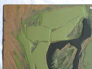 Fon Klement - 3 beschilderde hardboard platen, gebruikt als drukplaten voor de drukpers kopen? Bied vanaf 1!