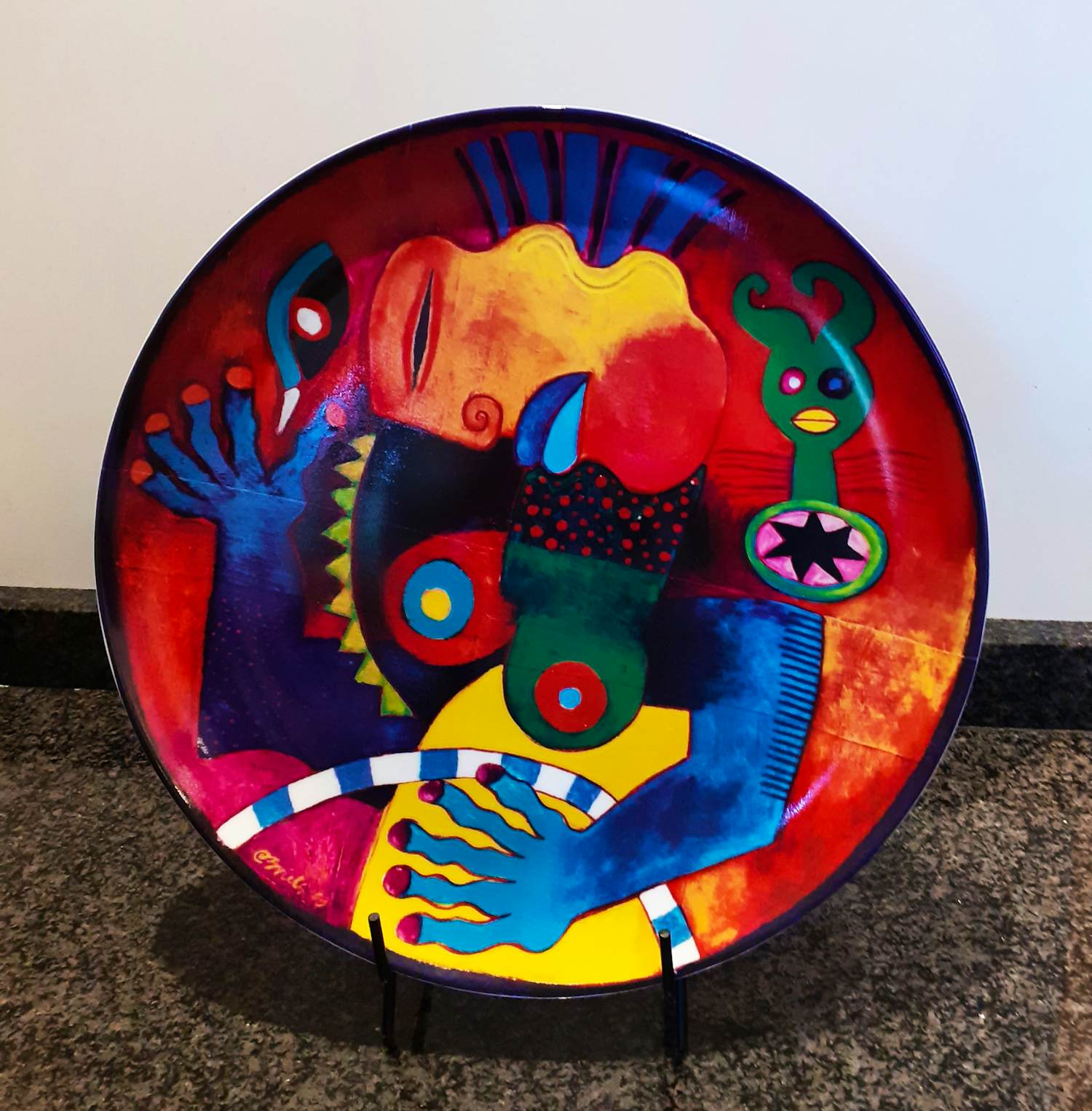 Clemens Briels - Bord/schaal 'Prestame tus ojos para descubrir a mismísimo' verkocht voor € 55!