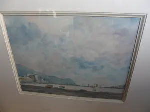 Poppe Damave - Aquarel, haven gezicht. kopen? Bied vanaf 50!