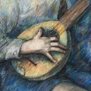 Arnold van de Laar - Portret jongeman met banjo kopen? Bied vanaf 75!