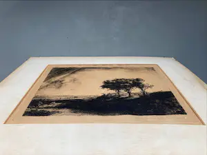 Theo Beerendonk - Ets van Rembrandt's De drie bomen uit 1643 kopen? Bied vanaf 100!