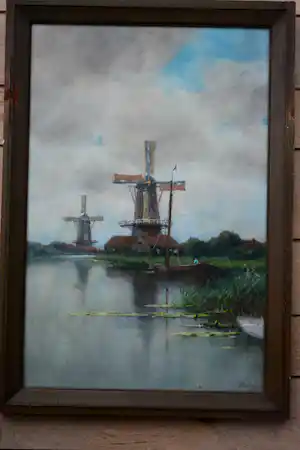 Jan Hillebrand Wijsmuller - Waterlandschap met Molens verkauft für € 145!
