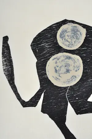 Carel Visser - Houtsnede op Japans papier - Gesigneerd - 66x78,5 cm - 1997 kopen? Bied vanaf 450!