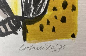 Corneille - kleurenzeefdruk - 'Un nuage rose au-dessus de Piediripa' - 1975 kopen? Bied vanaf 250!