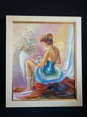 Niet of onleesbaar gesigneerd - Stilleven met ballerina kopen? Bied vanaf 10!