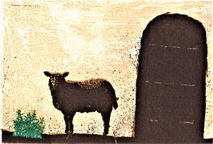 Simon Koene - Grieks schaap met groene distel kopen? Bied vanaf 35!