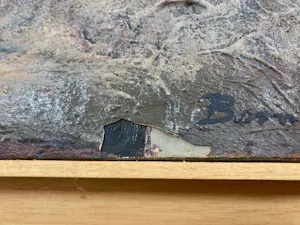 Klaas Boonstra - Olieverf / structuurverf op board, Abstracte compositie - Ingelijst kopen? Bied vanaf 100!