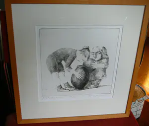 Theo Daamen - Pottekijkster -ets 1999- kopen? Bied vanaf 55!