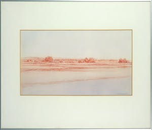 Niet of onleesbaar gesigneerd - Pastelkrijt, Landschap - Ingelijst kopen? Bied vanaf 1!