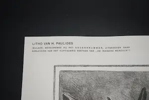 Hendrik Paulides - Javaanse sawah - zeldzame litho uit 1927 - prachtig zuurvrij ingelijst kopen? Bied vanaf 100!