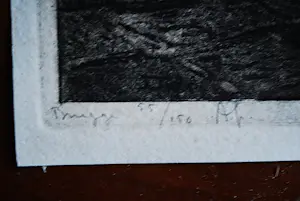 Albert Goethals - 2x Brugge: grote litho in een bijzondere lijst & ingelijste ets kopen? Bied vanaf 75!