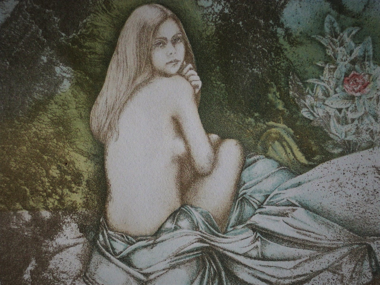 Georg Hadeler - Dromerig Grafisch werk van Georg Hadeler (1939-) gesigneerd kopen? Bied vanaf 1!