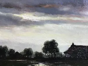 Franciscus Leonardus Corsius - Polder in de schemering. kopen? Bied vanaf 250!