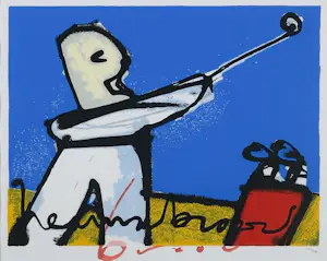 Herman Brood - Zeefdruk op papier, Golf - Ingelijst kopen? Bied vanaf 400!