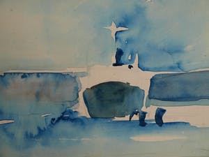 Niet of onleesbaar gesigneerd - Aquarel, “Zonder titel” – gesigneerd kopen? Bied vanaf 1!