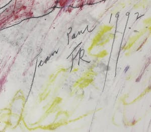 Jean Paul Franssens - Pastelkrijt, Zonder titel - Ingelijst kopen? Bied vanaf 35!