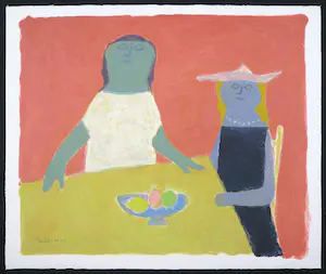 Jan Roede - Litho, Aan tafel kopen? Bied vanaf 100!