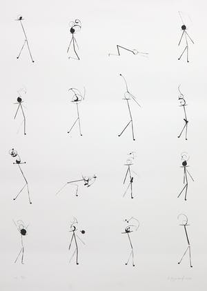 Pieter Bijwaard - Litho, Inktfiguren (Groot) kopen? Bied vanaf 35!