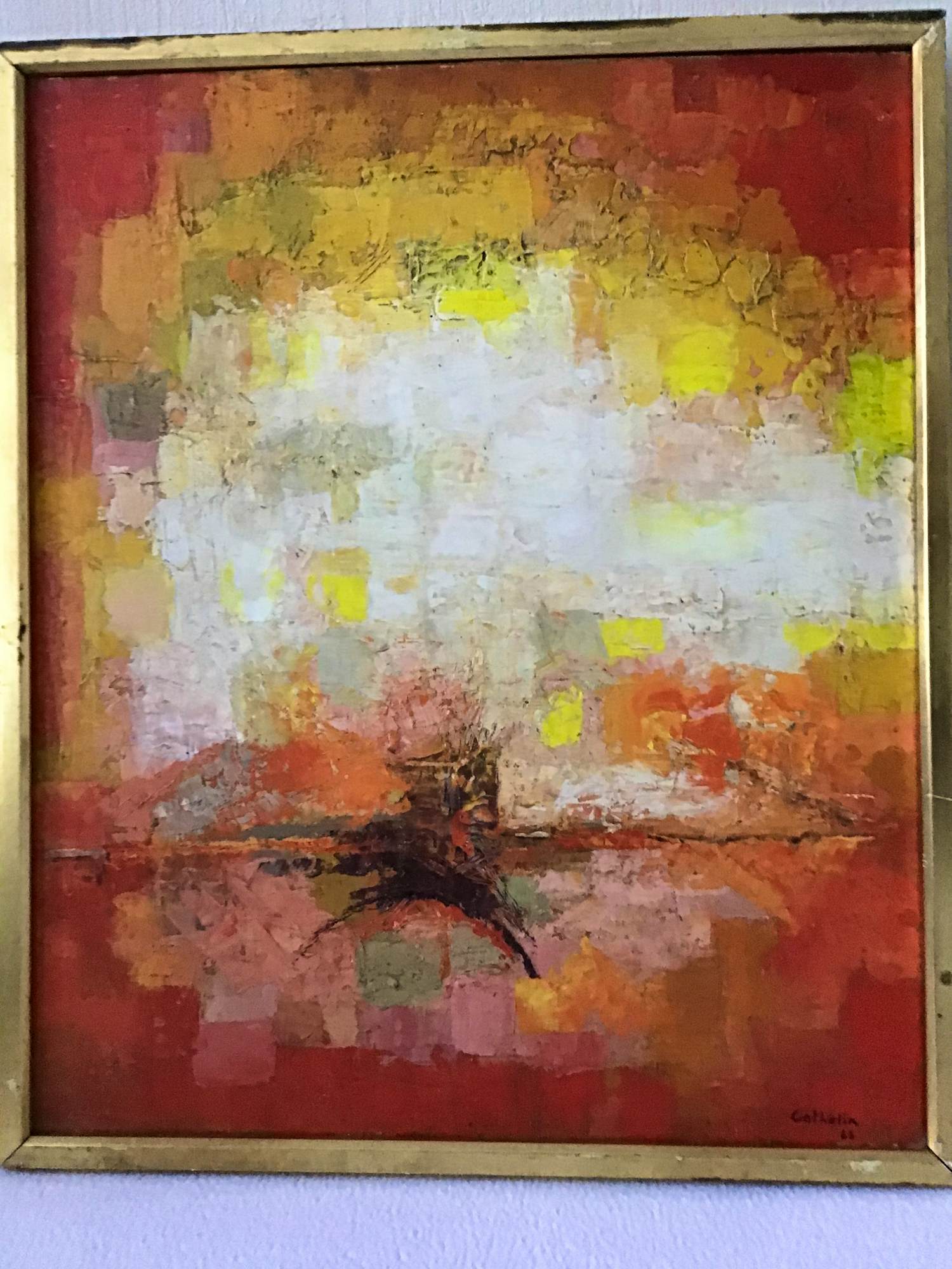 Bernard Cathelin - Abstract olieverf schilderij kopen? Bied vanaf 1200!