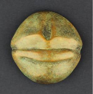 Inka Klinckhard - Bronzen penning: Mond met kin, 1978 kopen? Bied vanaf 75!