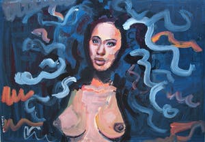 Peter Klashorst - Acrylverf op doek op houten frame , “Medusa” – 2018 – 70 x 100 cm kopen? Bied vanaf 375!
