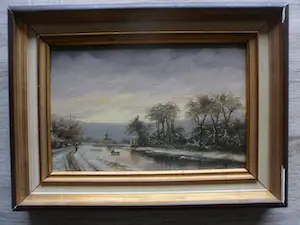 Niet of onleesbaar gesigneerd - 2 Olieverf schilderijtjes op paneel kopen? Bied vanaf 1!