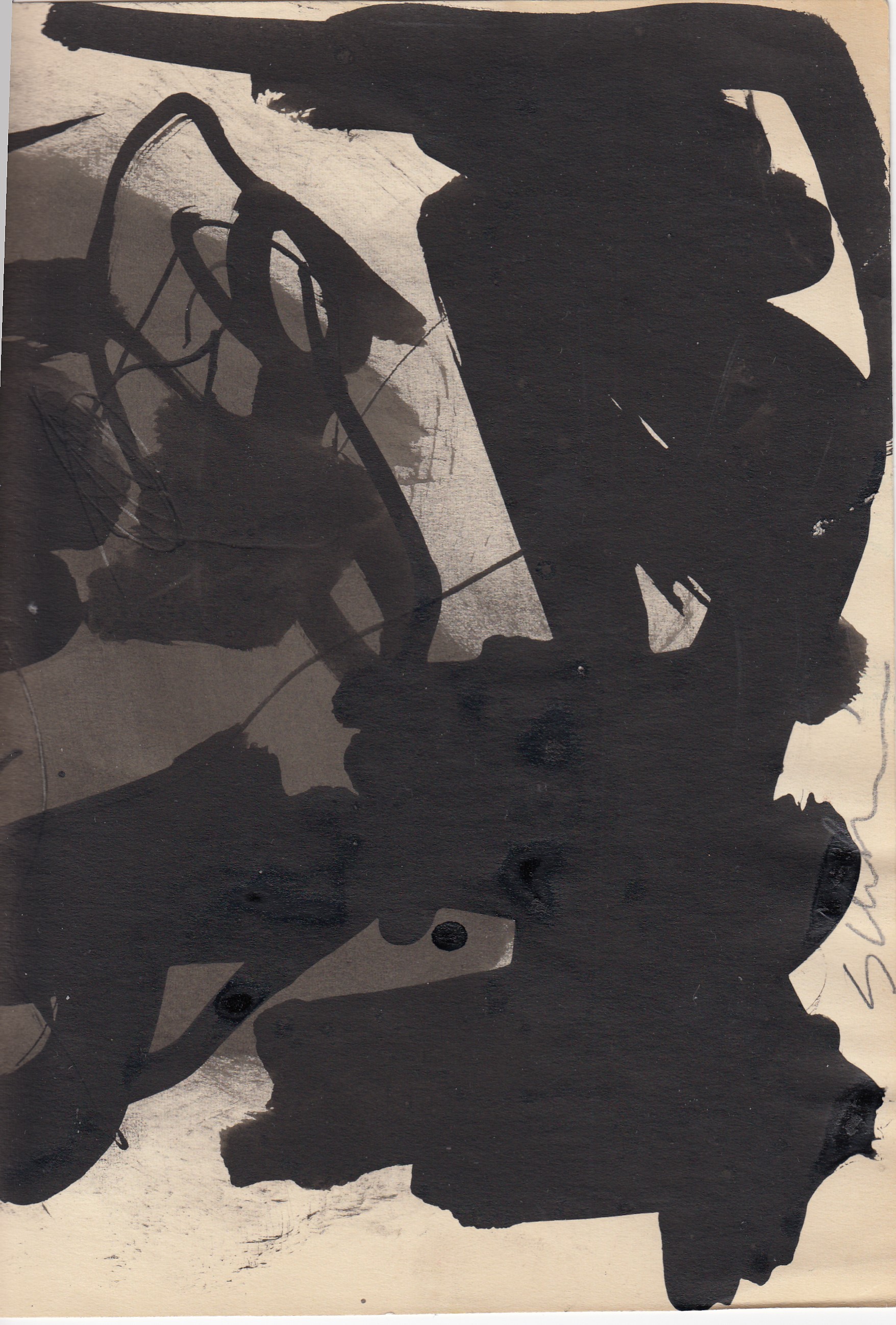 Jan Sierhuis - Abstracte Kompositie op papier gesigneerd. kopen? Bied vanaf 135!