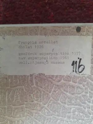Francois Morellet - superposition 1977 -nav superposition 1961 kopen? Bied vanaf 200!