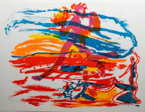 Pieter Defesche - Zeefdruk: hemelse en aardse liefde - 1998 kopen? Bied vanaf 45!