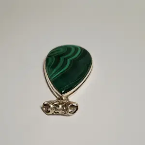 Nieuwe Zilveren Hanger met Malachiet kopen? Bied vanaf 75!