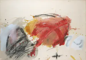 Otto Hetterscheid - Gemengde techniek op papier, Z.T. Abstracte compositie - Ingelijst (Groot) kopen? Bied vanaf 50!