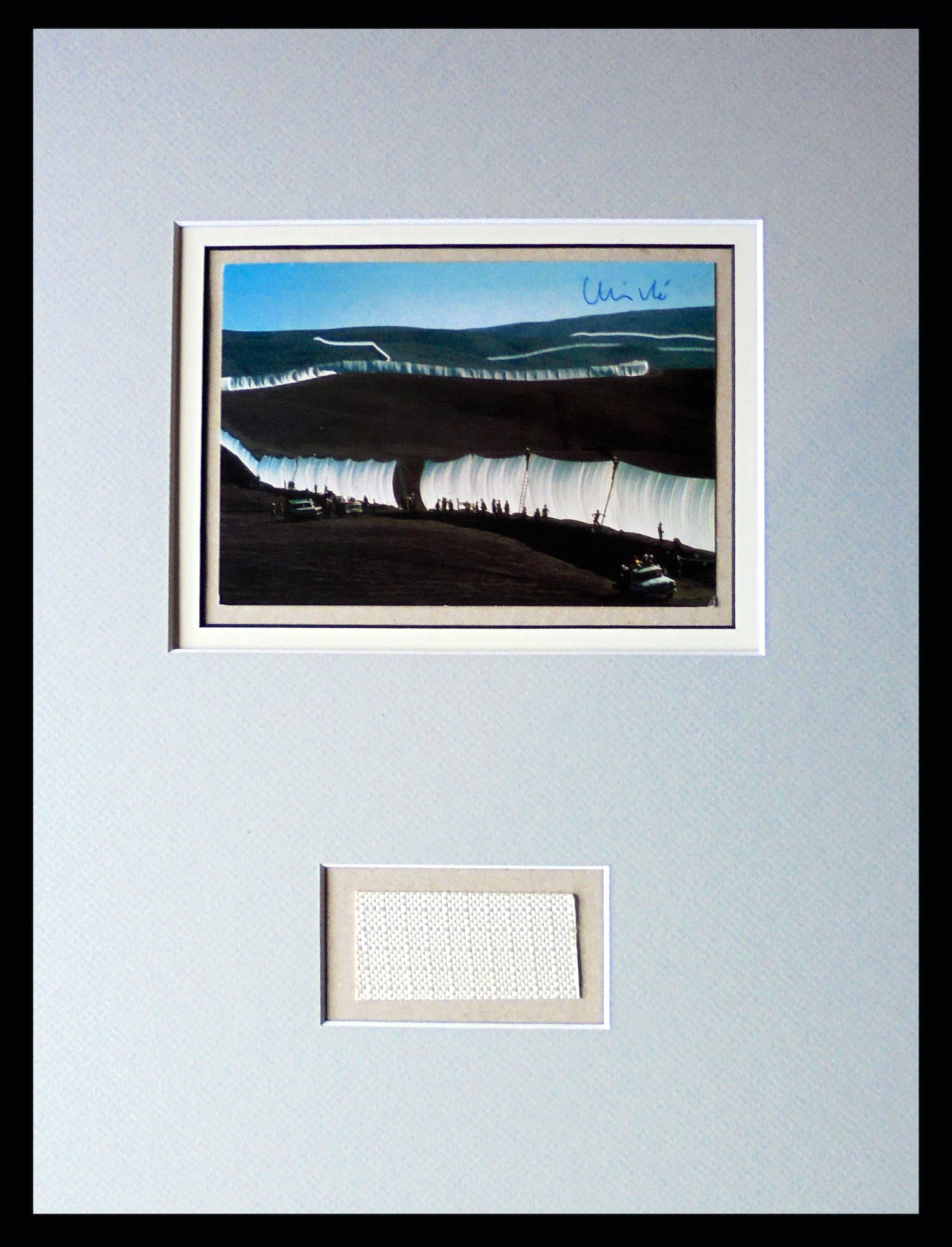 Christo - Collage Project Running Fence - handgesigneerd inc. stofmonster - ready to frame kopen? Bied vanaf 1!