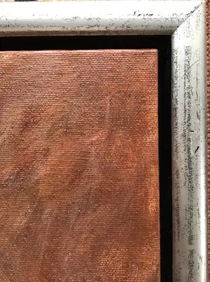 Niet of onleesbaar gesigneerd - Schilderij van hondje op board, in baklijst kopen? Bied vanaf 10!